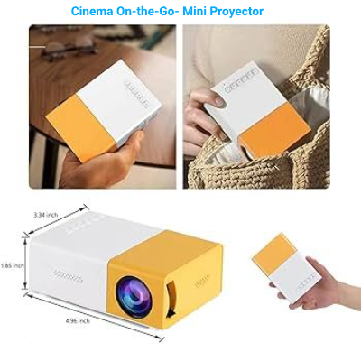 Cinema On-the-Go- Mini Proyector HD Portátil