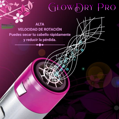 GlowDry Pro-Cepillo Secador de Pelo 5 en 1